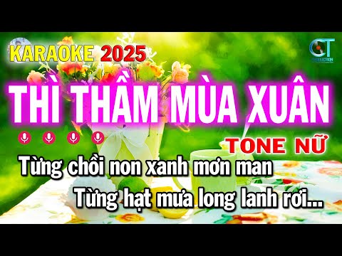 Thì Thầm Màu Xuân Remix Karaoke Nhạc Sống 2025 | Công Minh