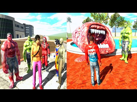 💥Train Monster Franklin's House And Hulk's Grandfather | Indian Bike Driving 3D 