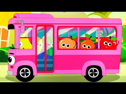 Wheels On The Bus Go Round And Round, Nursery Rhymes and Vehicles for Kids