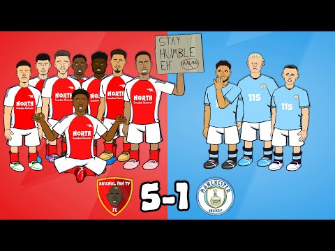 5-1 STAY HUMBLE EH, HAALAND?😂 (Arsenal vs Man City Goals Highlights Lewis-Skelly)