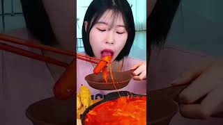 Extra Cheesy Tteokbokki🧀🌶🔥Yautube» 설기양SULGI❤ #mukbang #핵불닭소스 #food #koreanfood #koreanfood #eating