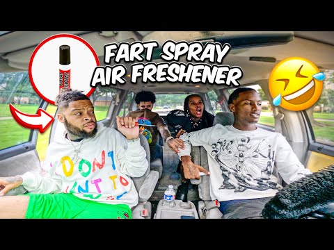 FART SPRAY AIR FRESHENER PRANK ON THE GANG TO GET THEIR REACTION😂!