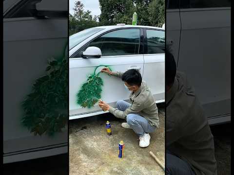 car painting 🎨 part three hundred five 305 #carpainter #ytshortsvideo #painting