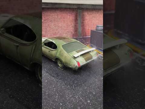 Washing an Abandoned Oldsmobile 1969 #asmr #cleaning #diecast