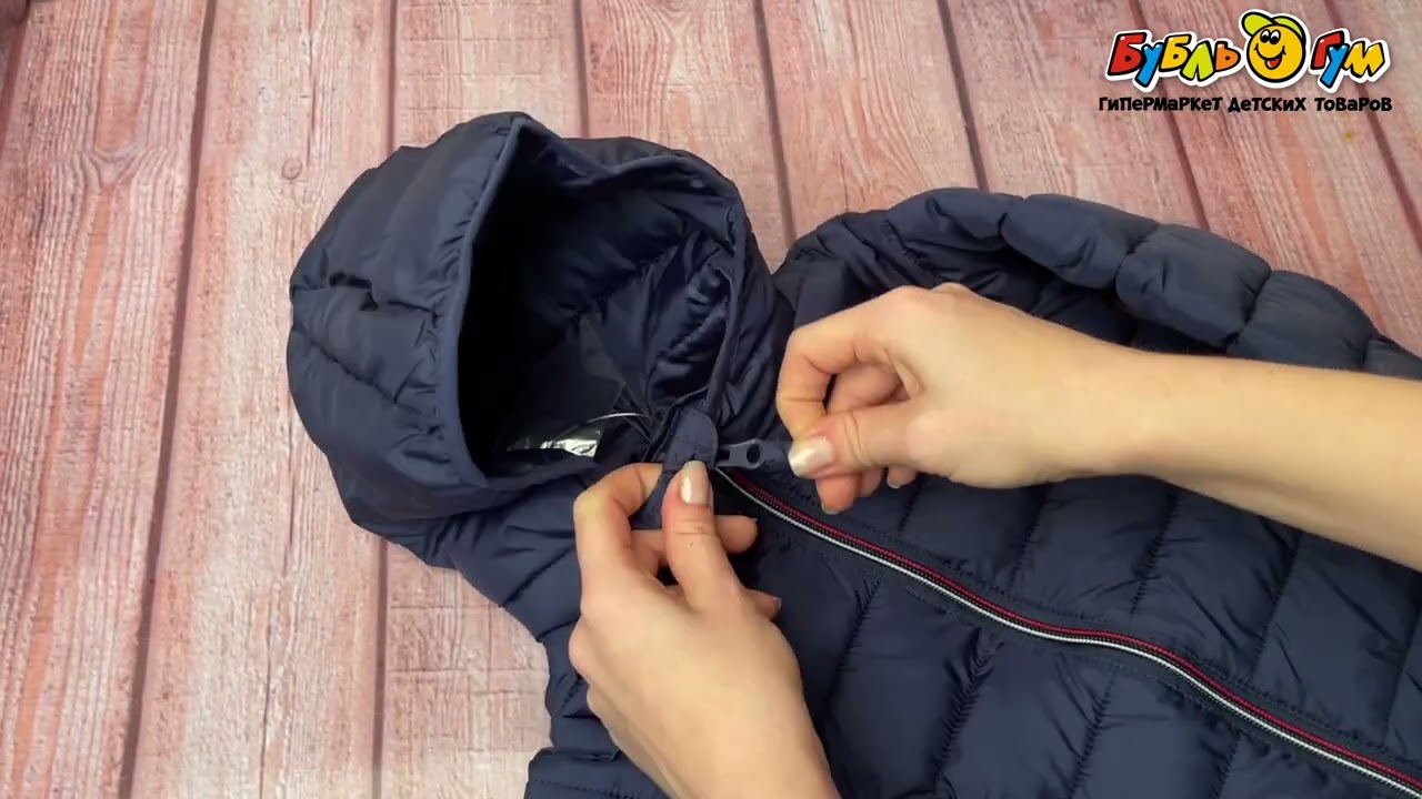 Куртка Lanson Kids демисезонная  с капюшоном темно-синяя - видео