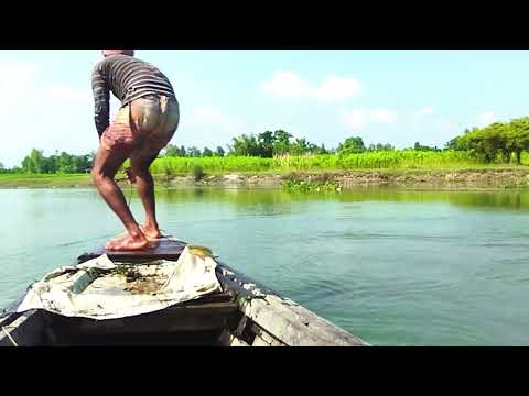 Most Popular Cast Net Fishing in Village River - Net Fishing With Beautiful Boat Natural (Part-52)