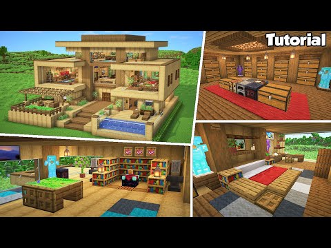 Minecraft: Survival House #3 Interior Tutorial - How to Build - 💡Material List in Description!