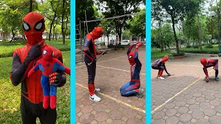 Spiderman prank haha #shorts #tiktok #trending