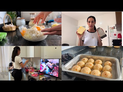 Rotina do lar | como me organizo para dar conta das tarefas | pão de queijo caseiro | Léia veloso