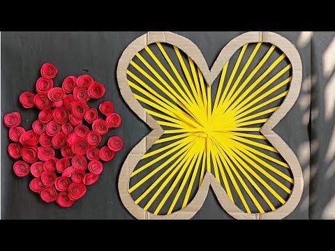 Easy And Beautiful Wall Hanging Craft/Paper Flower Wall Decoration/Best Wall Hanging Idea ||