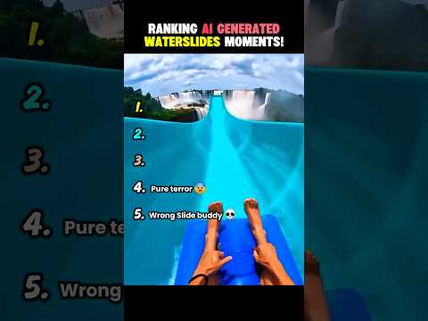 Ranking AI-GENERATED Waterslides Moments!😵💫 #shorts #trending #ranking #funny #viral #coolvideo