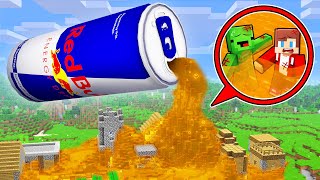 JJ and Mikey Village vs Red Bull Flood in Minecraft (Maizen)