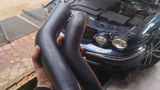 Cómo cambiar tubo manguito entrada intercooler Jaguar x type 2.2 diesel.