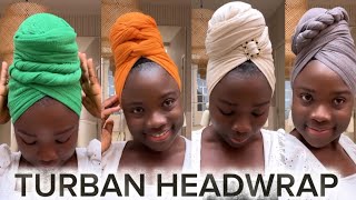 4 TURBAN HEADWRAP STYLES || TUTORIAL | BRAIDS || LOCS 