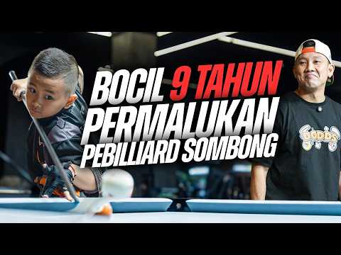 BOCAH AJAIB ‼️UMUR 9 TAHUN TAPI SKILL TOP BILLIARD DAN PERMALUKAN PEBILLIARD SOMBONG‼️