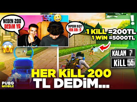 PROFESYONEL OYUNCUYA HER KİLL 200TL DEDİM!