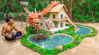 Build Fantasy Cat Kingdom – Dragon House with Kittens and Ponds!