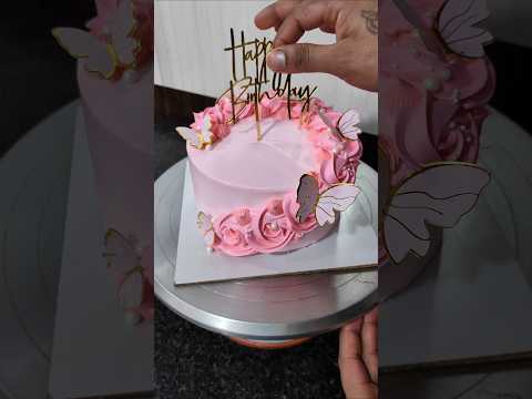 Birthday cake design for girls cake😍decoration ideas #birthdaycake #shortvideo #ytshorts #viralvideo