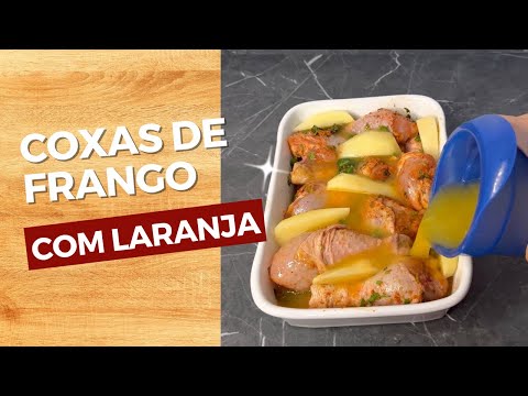 COXAS DE FRANGO COM MOLHO DE LARANJA