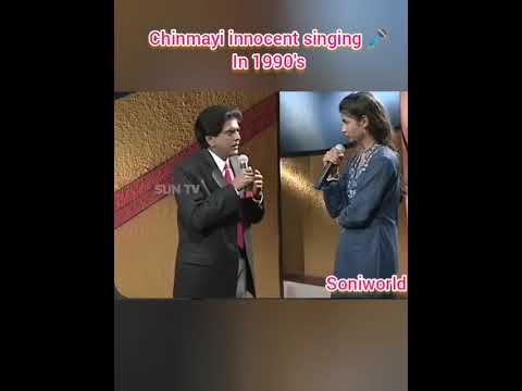 Chinmayi innocent singing in 1990's #shorts #shortfeed #songs  #shortsvideo #trending #viral #yt