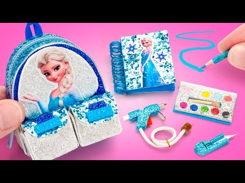 Mini Materiale Scolastico A Prova Di Neve! ❄️ Zaino, Astuccio E Molto Altro Per Elsa