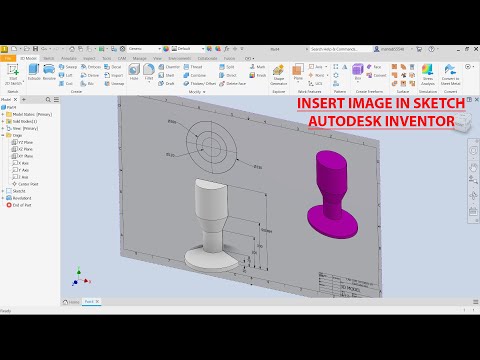 Insert Image in Sketch in Autodesk Inventor 2025