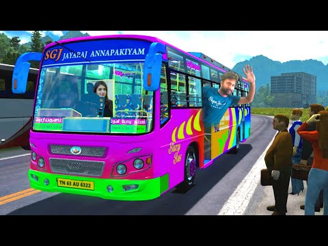 SUBHA SHREE  PRIVATE BUS DRIVING  Logitech g29 steering wheel gameplay tamil live