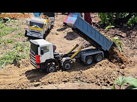Venha se divertir jogando Caminhão basculante RC And Excavator Cat 320GC Estradas rurais