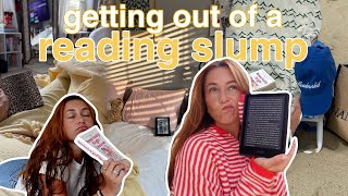 let's get out of a reading slump together 🤞🏼 (+ the tips i have) *reading vlog*