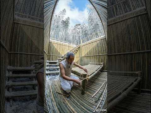 Old Man Builds a Huge Underground Ice House in a Frozen Bamboo Forest | Survival Craft