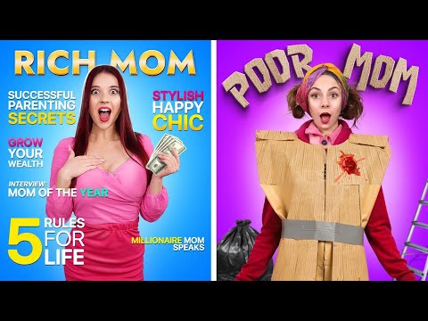 Giga Rich VS Homeless Mom || I Got Into a Family of Millionaires