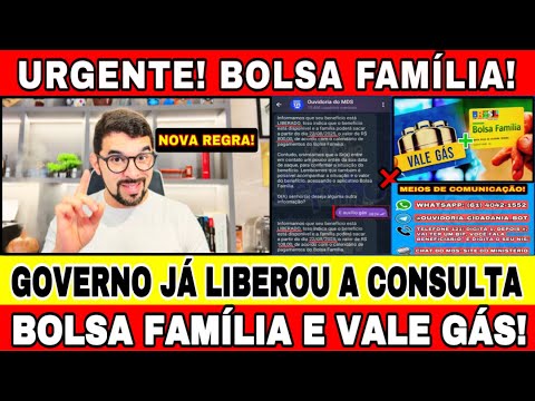 NOVIDADES! JÁ ESTÁ LIBERADO A CONSULTA DO  BOLSA FAMÍLIA E VALE GÁS DO PRÓXIMO MÊS DE AGOSTO!