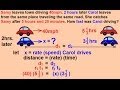 Rate and Distance Problem Solving