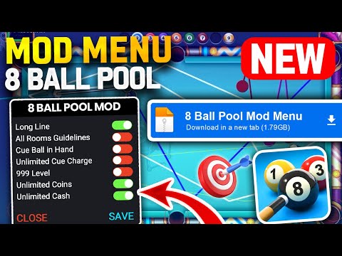 🔴 8 Ball Pool MOD Menu - Long Lines Aim Tool, MegaPower, Anti-Ban in 8 Ball Pool 2025 (100% WORKING)