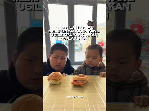 AYAH YANG JAHIL! MENYENTUH BURGER ANAKNYA. #shorts #shortvideo