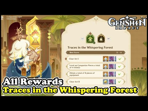 Traces in the Whispering Forest All Rewards Genshin Impact (Battle of Imagined Arrays Event)