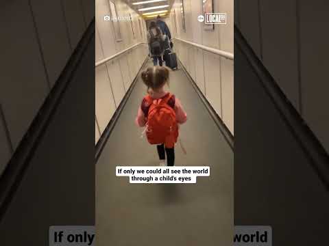 Little girl has adorable reaction to first plane trip