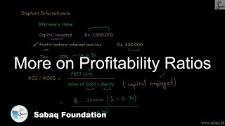 More on Profitability Ratios