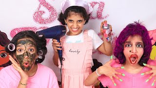 غزل صارت صالونيه ! صبغت شعر ريم وردي ! جابت عيد! شفا