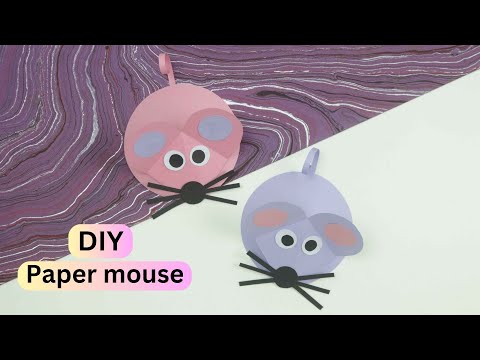 How to make a mouse with paper | Paper animals for kids step by step