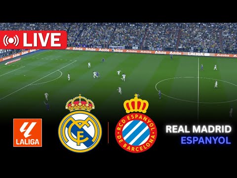 REAL MADRID vs ESPANYOL LIVE | La Liga 2025/26 Full Match | Watch Along & eFootball Match