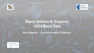 Slack Sellars 1854 Back Saw (2025)