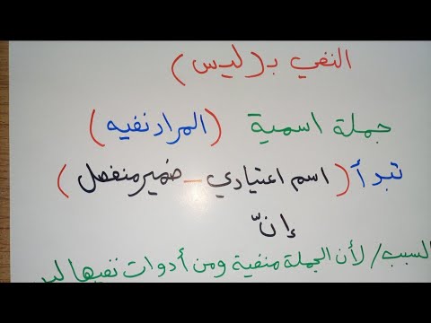 النفي (٩) للصف السادس الإعدادي