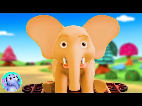 Ek Mota Hathi Elephant Song, एक मोटा हाथी, Elephant Cartoon Rhymes and Preschool Songs