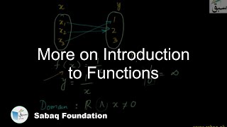 More on Introduction to Functions