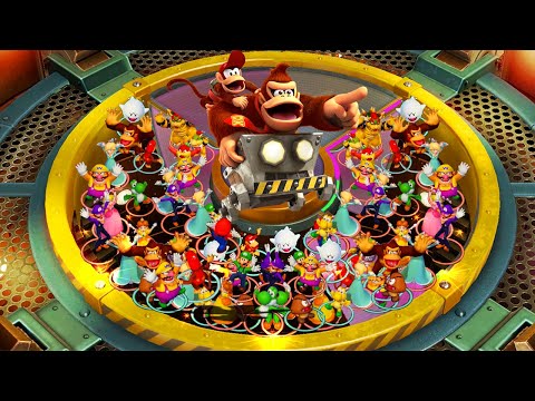 Super Mario Party - Brown Team Battles - Donkey Kong's Family vs Monty Mole and Goomba