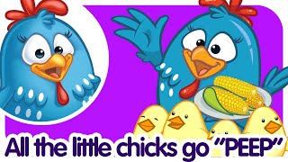 All the Little Chicks go 'peep' | Lottie Dottie Chicken | Nursery Rhymes For Kids
