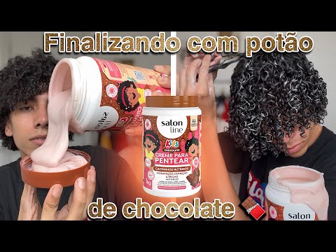 FINALIZEI COM O CREME DE PENTEAR CHOCOLATE KIDS DA SALON LINE
