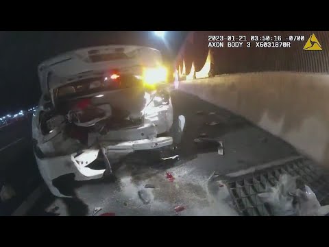 Video: Suspected drunk driver reacts to crash that killed woman changing tire on I-40