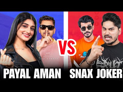Aman Payal Rank Push With Joker Snax *GONE WRONG* 😂 CHAOTIC SQUAD!!🤣